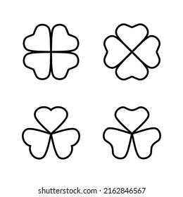 Clover-Symbol-Vektorgrafik. Kleeblatt und Symbol. vierblättriges Kleeblatt-Symbol.