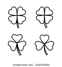 Clover icon vector. clover sign and symbol. four leaf clover icon.