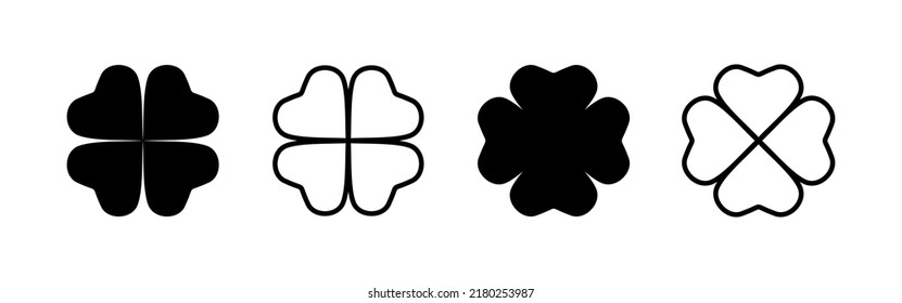 Clover icon vector. clover sign and symbol. four leaf clover icon.