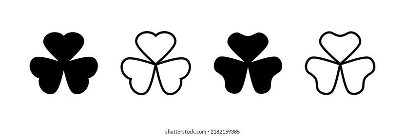 Clover icon vector. clover sign and symbol. four leaf clover icon.