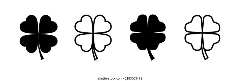 Clover icon vector. clover sign and symbol. four leaf clover icon.