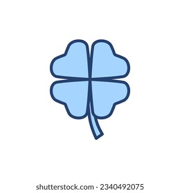 Vector de icono de enlace. símbolo y signo de tracción. icono de cuatro trébol hoja.