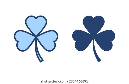 Vector de icono de enlace. símbolo y signo de tracción. icono de cuatro trébol hoja.