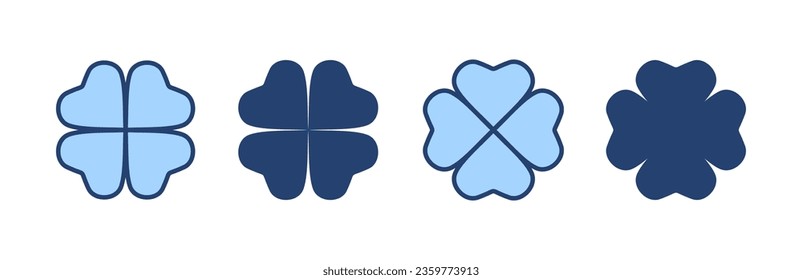 Clover icon vector. clover sign and symbol. four leaf clover icon.