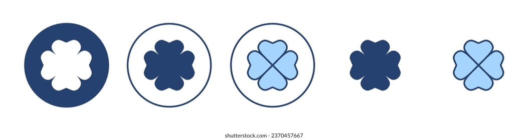 Vector de icono de enlace. símbolo y signo de tracción. icono de cuatro trébol hoja.