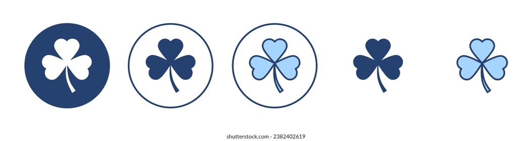 Vector de icono de enlace. símbolo y signo de tracción. icono de cuatro trébol hoja.