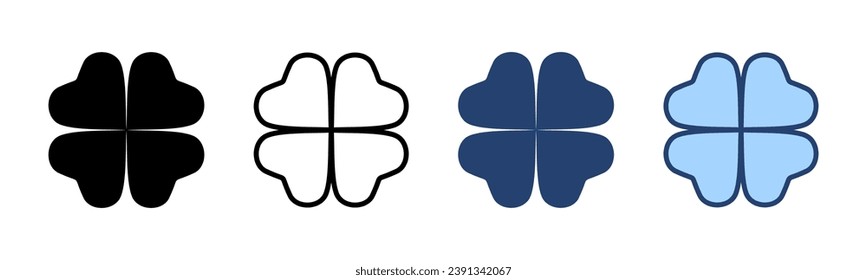 Clover icon vector. clover sign and symbol. four leaf clover icon.