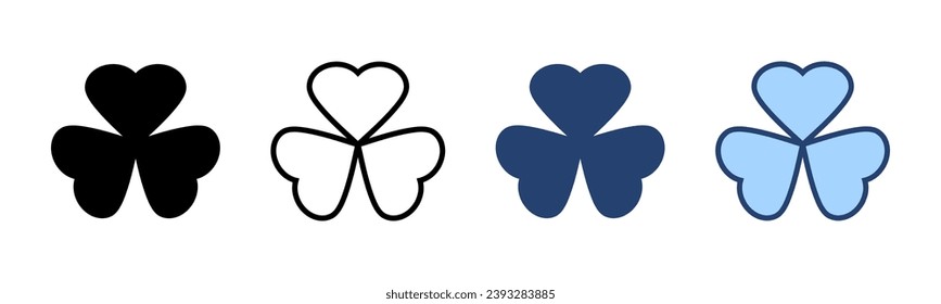Clover icon vector. clover sign and symbol. four leaf clover icon.