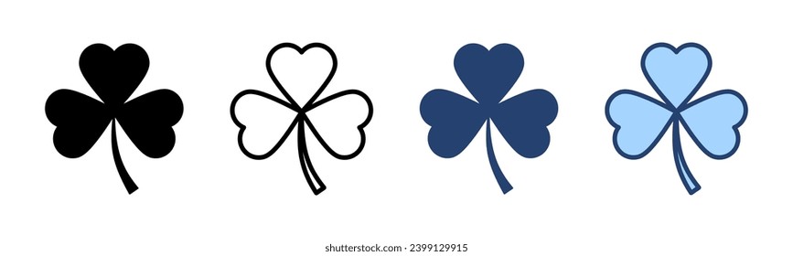 Clover icon vector. clover sign and symbol. four leaf clover icon.