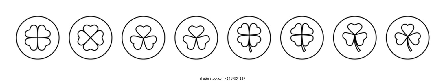 Clover icon vector. clover sign and symbol. four leaf clover icon.