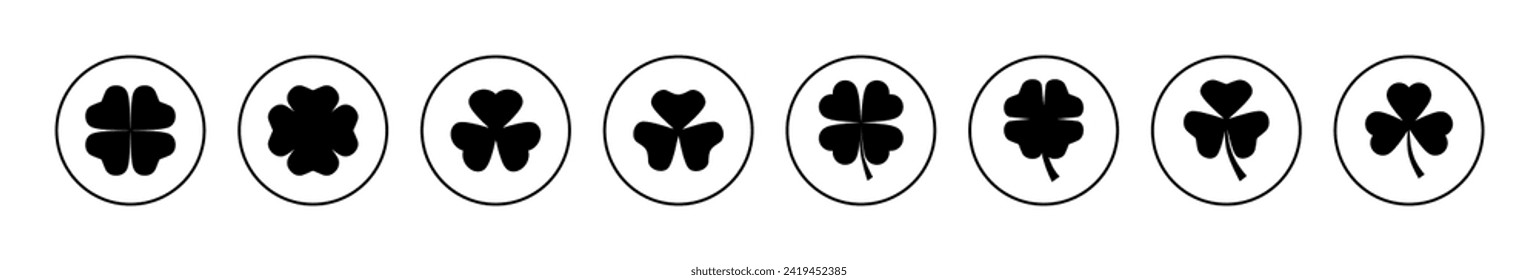 Clover icon vector. clover sign and symbol. four leaf clover icon.