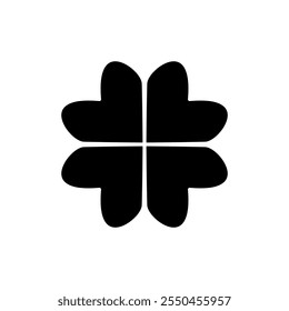 Clover icon vector. clover sign and symbol. four leaf clover icon.