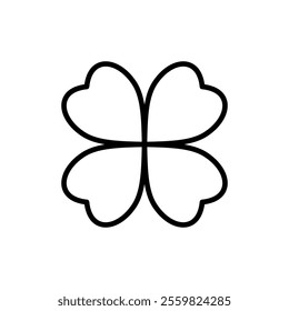 Clover icon vector. clover sign and symbol. four leaf clover icon.