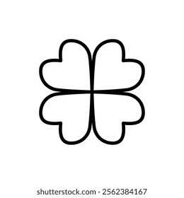 Clover icon vector. clover sign and symbol. four leaf clover icon.