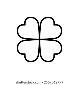 Clover icon vector. clover sign and symbol. four leaf clover icon.