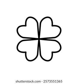 Clover icon vector. clover sign and symbol. four leaf clover icon.