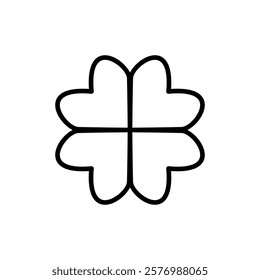 Clover icon vector. clover sign and symbol. four leaf clover icon.