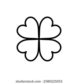Clover icon vector. clover sign and symbol. four leaf clover icon.