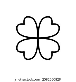 Clover icon vector. clover sign and symbol. four leaf clover icon.