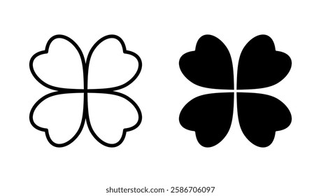 Clover icon vector. clover sign and symbol. four leaf clover icon.