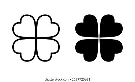 Clover icon vector. clover sign and symbol. four leaf clover icon.