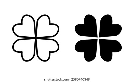 Clover icon vector. clover sign and symbol. four leaf clover icon.