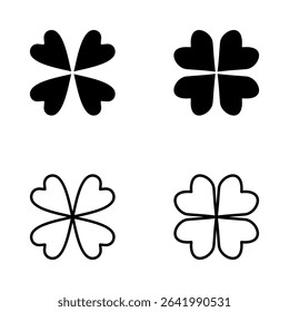 Clover icon vector. clover sign and symbol. four leaf clover icon.
