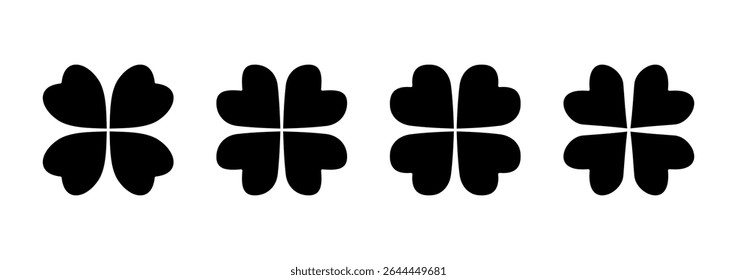 Clover icon vector. clover sign and symbol. four leaf clover icon.
