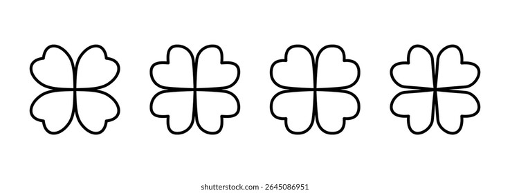 Clover icon vector. clover sign and symbol. four leaf clover icon.