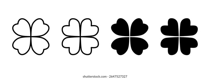Clover icon vector. clover sign and symbol. four leaf clover icon.