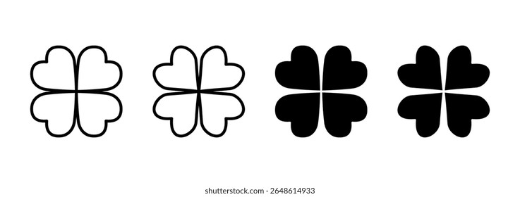Clover icon vector. clover sign and symbol. four leaf clover icon.
