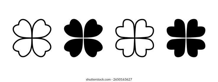 Clover icon vector. clover sign and symbol. four leaf clover icon.