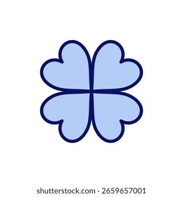 Icono de trébol. Vector de trébol. Icono de trébol de cuatro hojas.