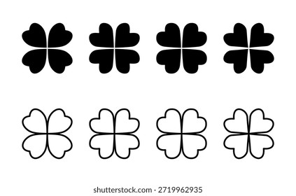 Clover icon vector. clover sign and symbol. four leaf clover icon.
