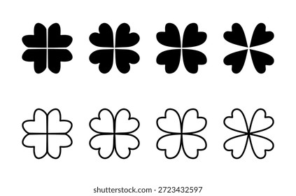 Clover icon vector. clover sign and symbol. four leaf clover icon.