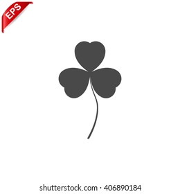 clover icon, vector st patricks day symbol, isolated clover icon