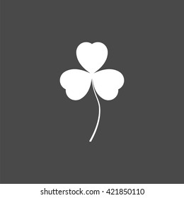 clover icon, vector st patricks day symbol, isolated clover icon
