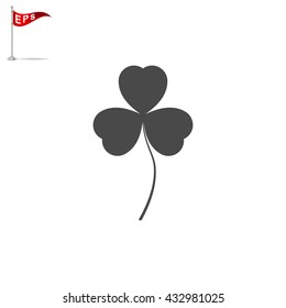 clover icon, vector st patricks day symbol, isolated clover icon