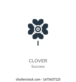 Clover icon vector. Trendy flat clover icon from success collection isolated on white background. Vector illustration can be used for web and mobile graphic design, logo, eps10