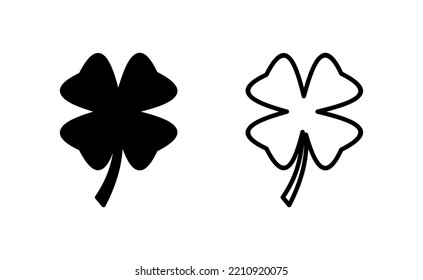 Clover icon vector for web and mobile app. clover sign and symbol. four leaf clover icon.