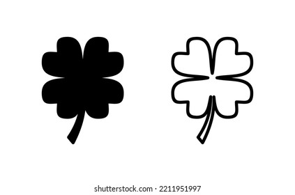 Clover icon vector for web and mobile app. clover sign and symbol. four leaf clover icon.