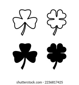 Clover icon vector for web and mobile app. clover sign and symbol. four leaf clover icon.