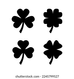 Vector de iconos de Clover para aplicaciones web y móviles. símbolo y signo de tracción. icono de cuatro trébol hoja.