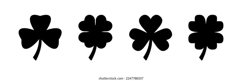 Clover-Icon-Vektorgrafik für Web- und Mobile-App. Kleeblatt und Symbol. vierblättriges Kleeblatt-Symbol.