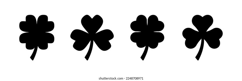 Clover icon vector for web and mobile app. clover sign and symbol. four leaf clover icon.