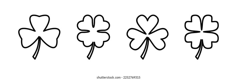 Clover icon vector for web and mobile app. clover sign and symbol. four leaf clover icon.