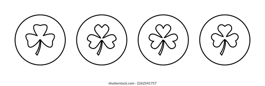 Clover icon vector for web and mobile app. clover sign and symbol. four leaf clover icon.