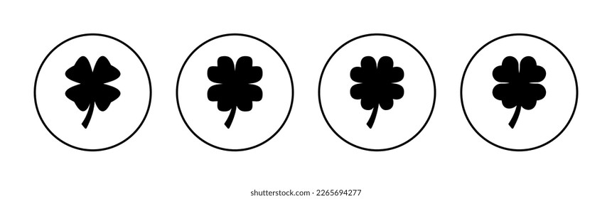 Clover icon vector for web and mobile app. clover sign and symbol. four leaf clover icon.