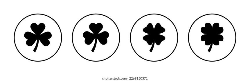 Clover icon vector for web and mobile app. clover sign and symbol. four leaf clover icon.