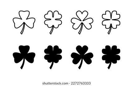 Clover icon vector for web and mobile app. clover sign and symbol. four leaf clover icon.